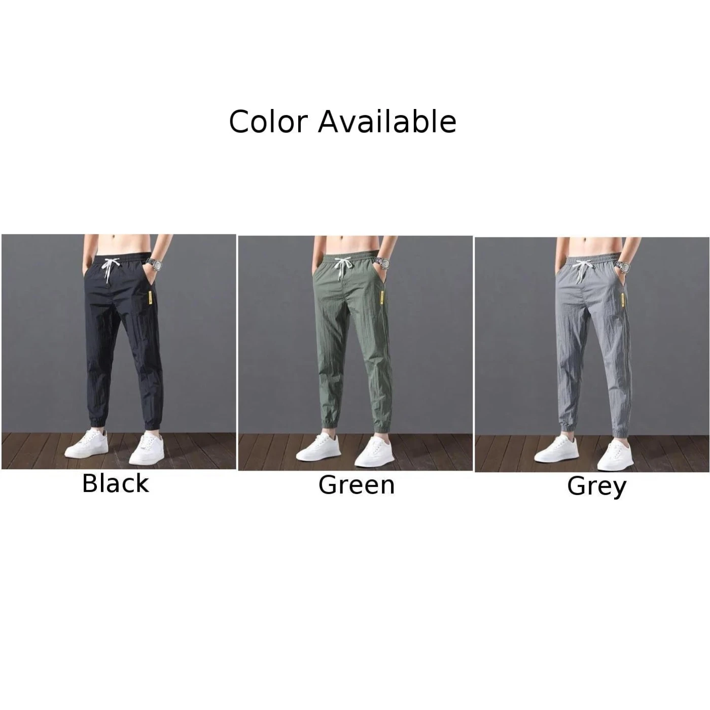 Trousers Men Pants Lace-up Loose M-4XL Solid Color Spring Straight Summer Sweat Thin Suits Casual Elastic Going Out