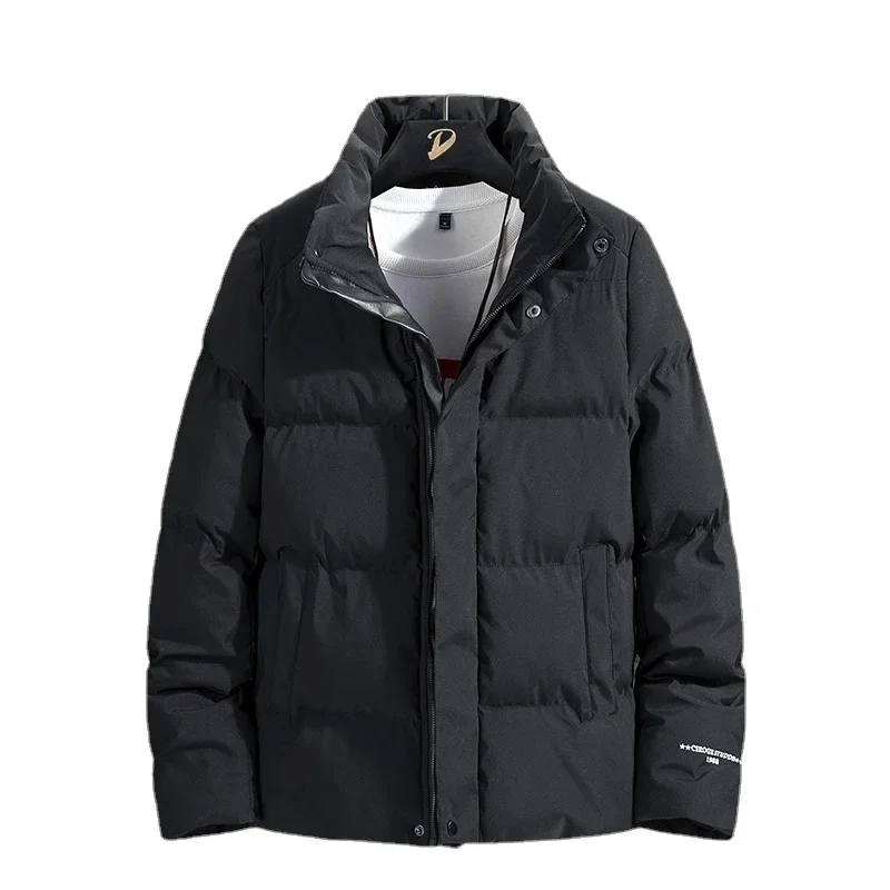 Veste coupe-vent à col montant pour hommes, vestes confortables, coton, chaud, luxe, décontracté, à la mode, hiver