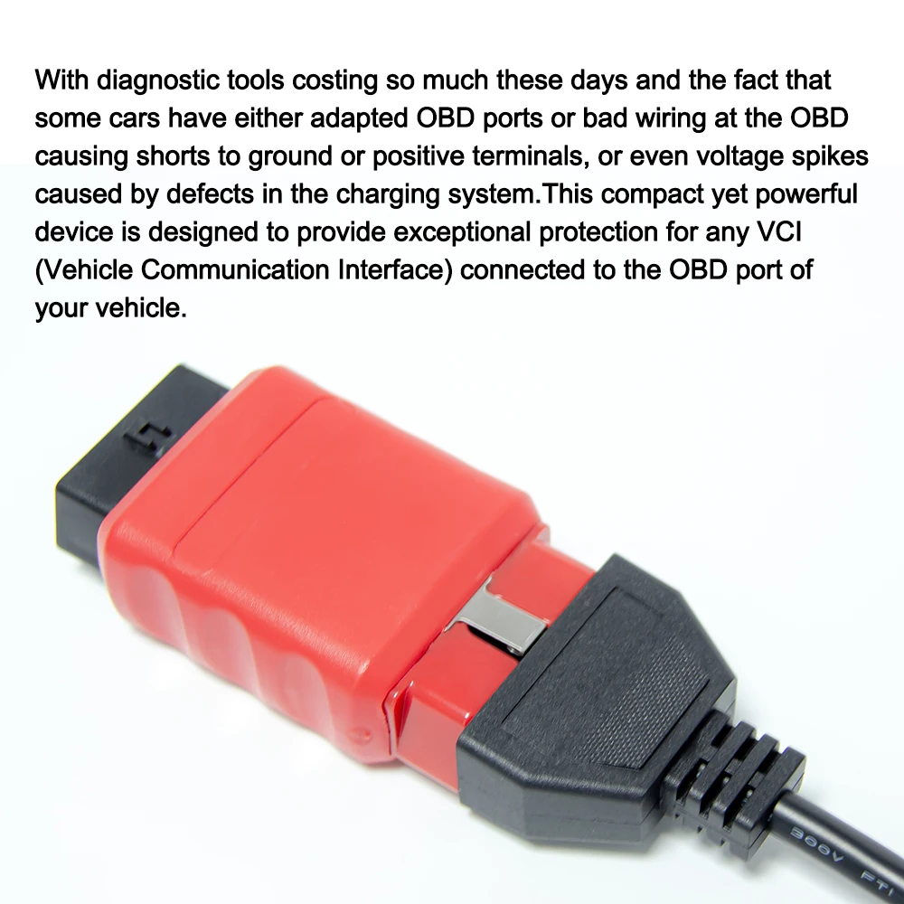 VCI الحرس obdii محول 16pin ذكر إلى أنثى واجهة حامي مكافحة السراويل المضادة للجهد المسامير obd2 حامي الاتصالات #4