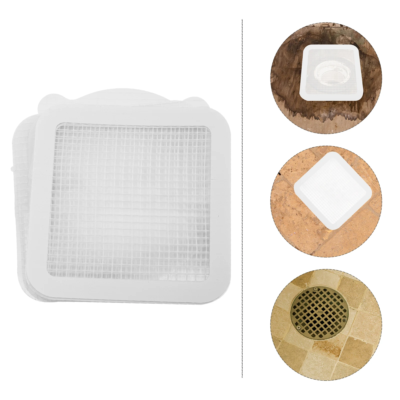 

20Pcs Floor Drain Stickers High Adsorption Glass Fiber Hair Filter Stickers Anti-Blocking for Kitchen Bathroom Sink Laundry