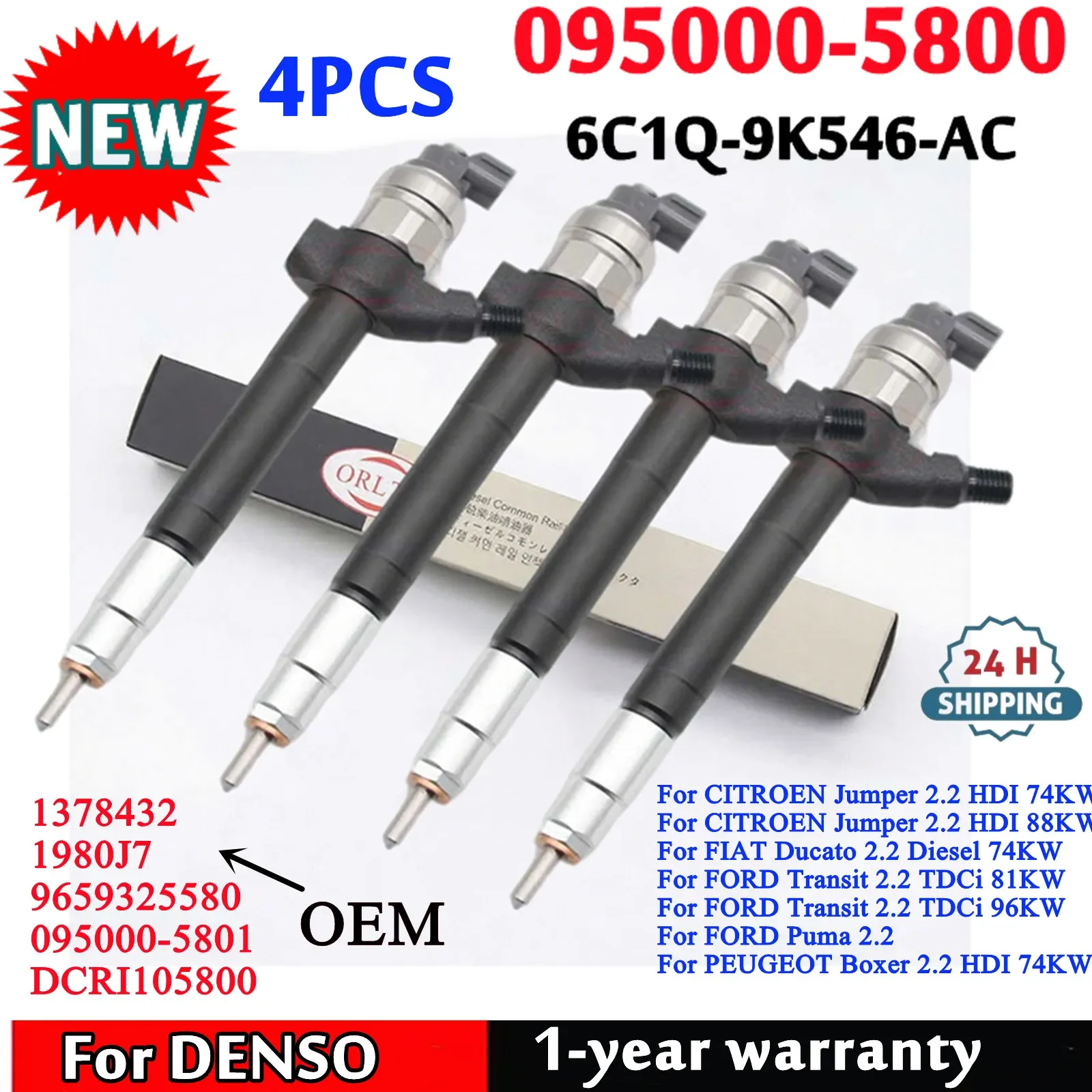 4 Pcs Diesel Fuel I…