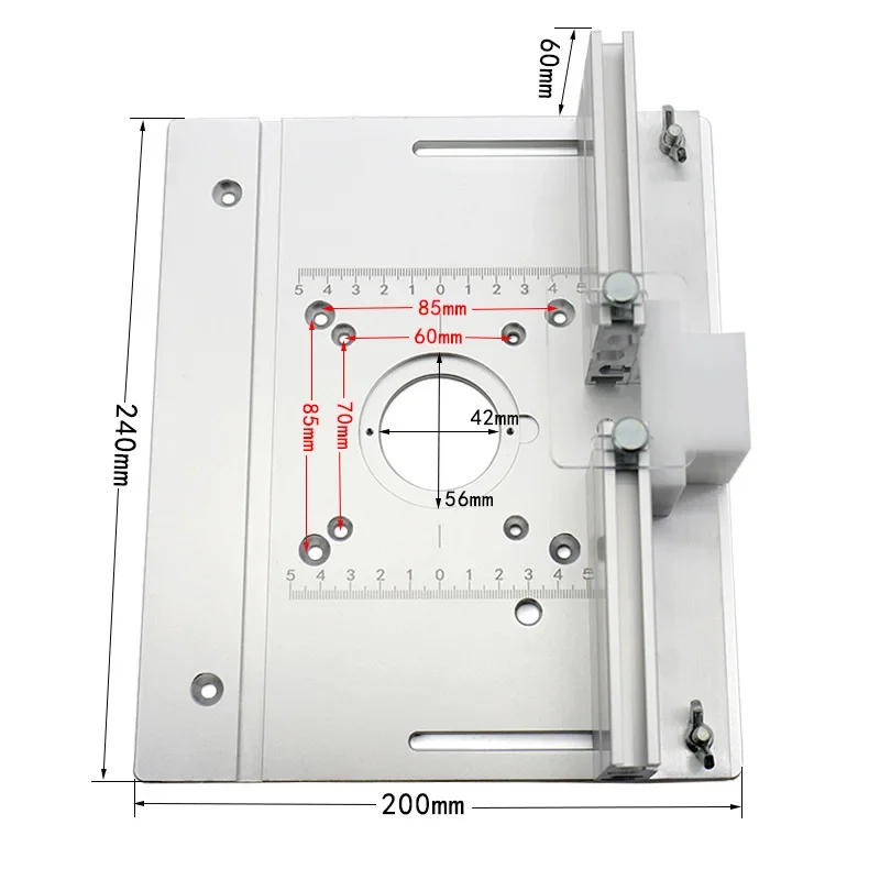 Router Table Insert Plate for Woodworking Benches, Miter Multifuncional, Gauge Guide, Saw, Tools