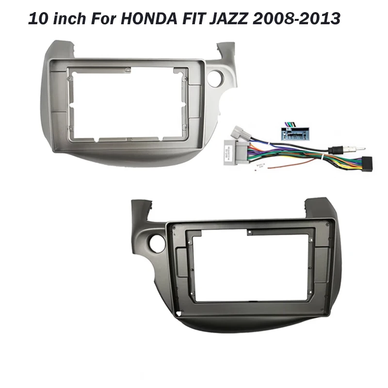 

10 inch For HONDA FIT JAZZ 2008-2013 Car Android DVD Player Radio Trim Plastic Dashboard Screens Auto Frame Cables Harnes