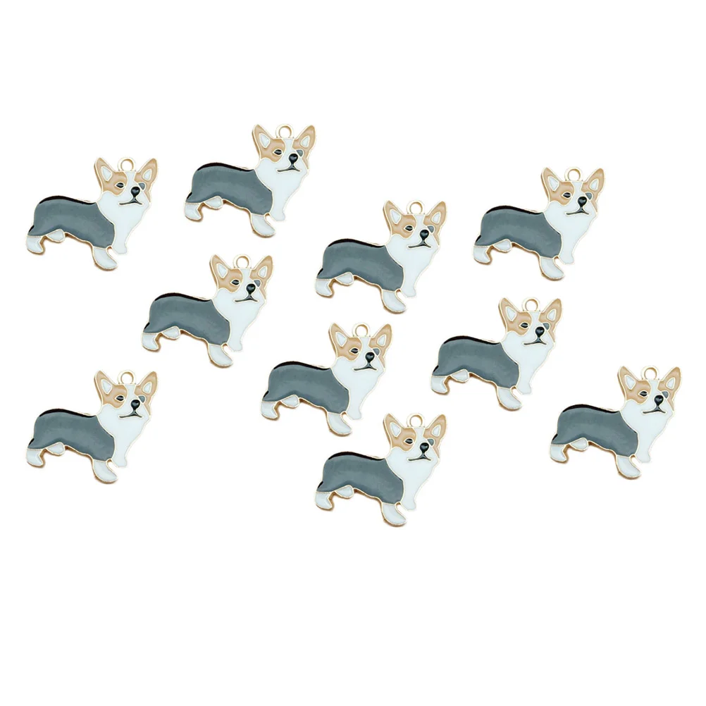 

10 Pcs Pet Alloy Animal Shape Pendant Accessories DIY Jewelry Parts Necklace Accessory