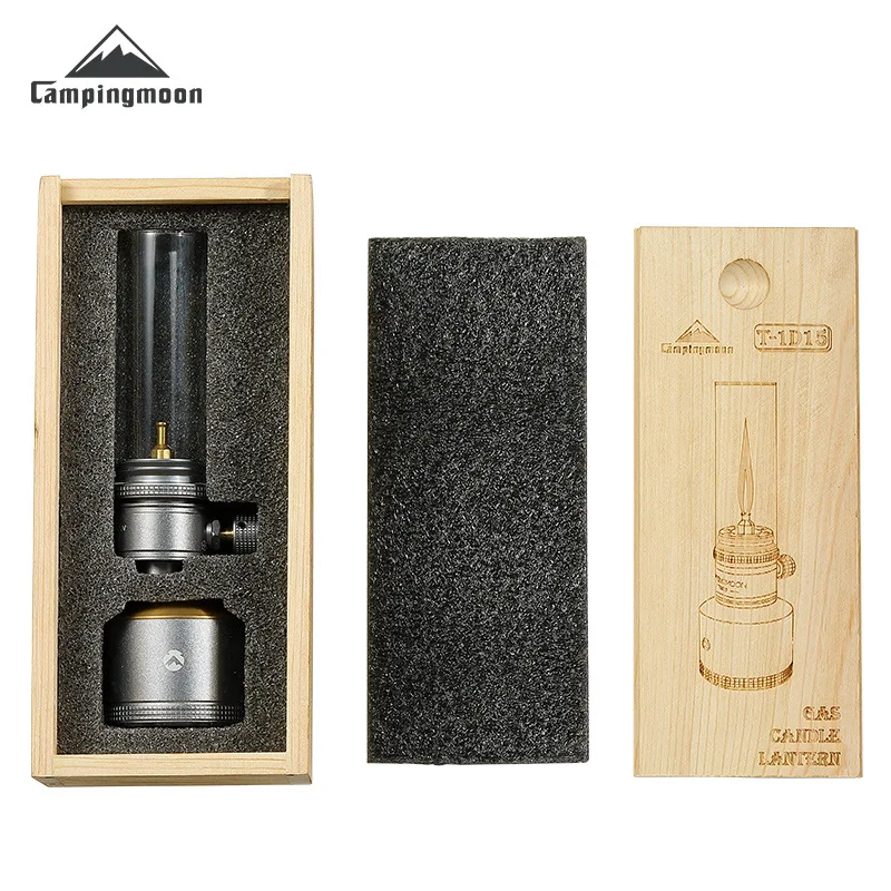 

CAMPINGMOON BKT-1D15 Уличный светильник-свеча без центрального элемента, из черненого алюминиевого сплава, газовый баллон, атмосферный светильник для кемпинга