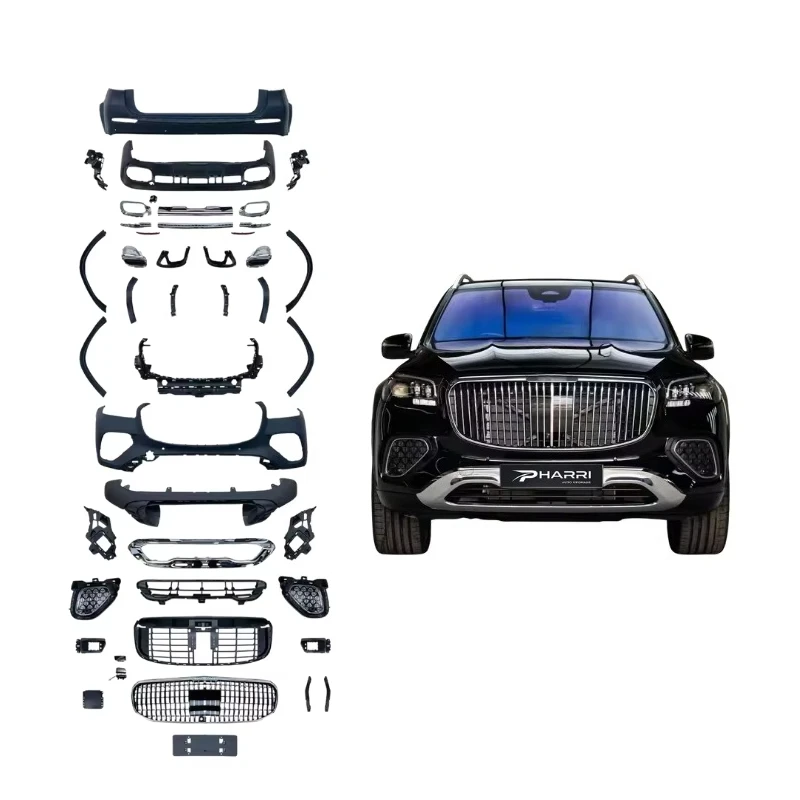 Full Body Kit for Mercedes Benz GLS X167 2024 Upgrade to MBH Style Conversion Kit Front Rear Bumper Grille Fender