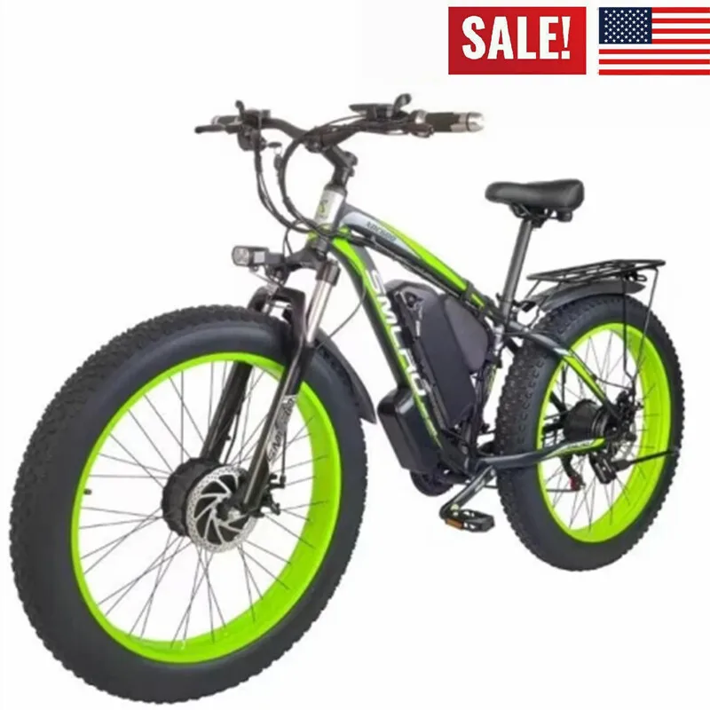 Dual Motor ELECTRIC BIKE 3000W 52V 30AH UP TO 55KM/H E-bike 26" FatTire 7 SPEED