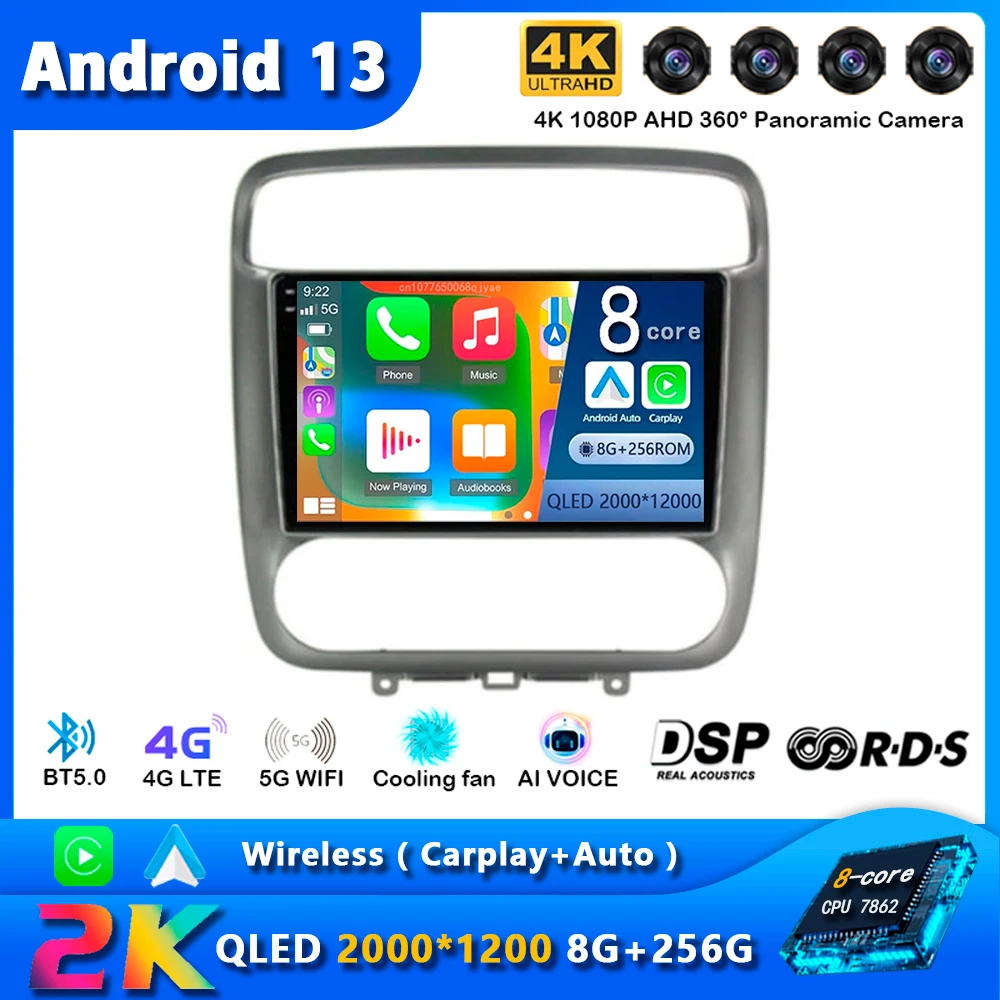 

Android 13 For Honda Stream 1 2000 2001 2002 2003 2004 2005 2006 Car Radio Navigation Multimedia Player GPS WiFi+4G Head Unit BT