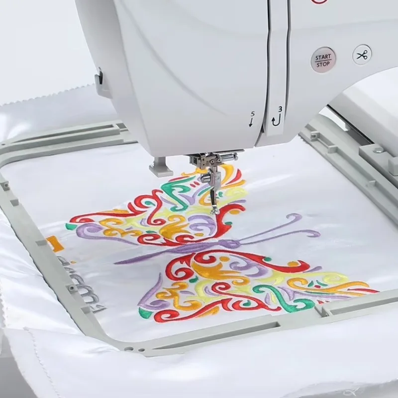 Best-Selling Domestic Small Automatic Home Sewing Embroidery Machine One Head Computerized Pattern Flat-Bed Plastic Metal Moto