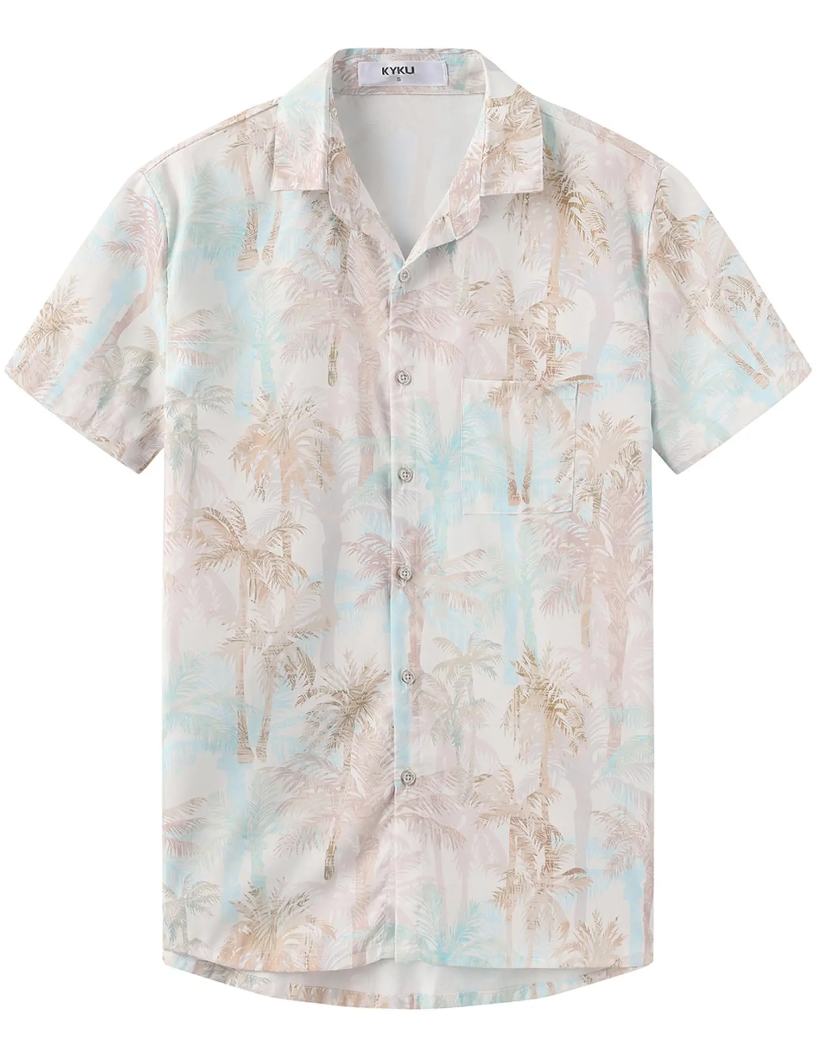 

KYKU Гавайская рубашка для мужчин: пляжный отдых, летние мужские рубашки на пуговицах с коротким рукавом, повседневные стильные