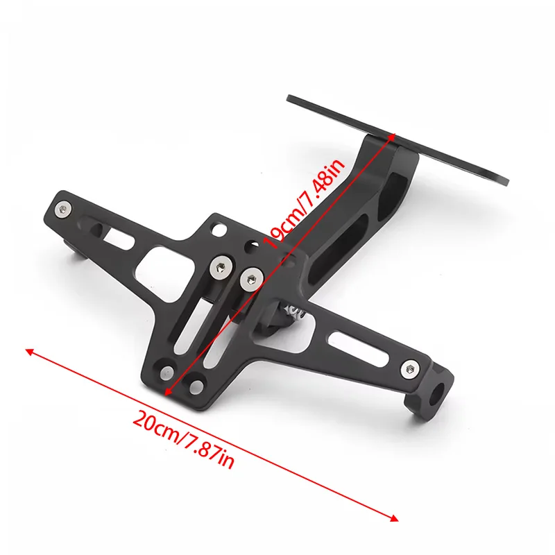 `Motorcycle Tail Tidy License Plate Bracket CNC Aluminum Adjustable Fender Eliminator Rear Plate Holder Universal Sport Bike`