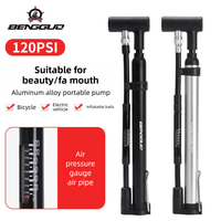 BENGGUO Mountain Bike Pump Outdoor Portable Pump Schrader and Presta Valve Aluminum Alloy Pump Bicycle Outdoor Gear