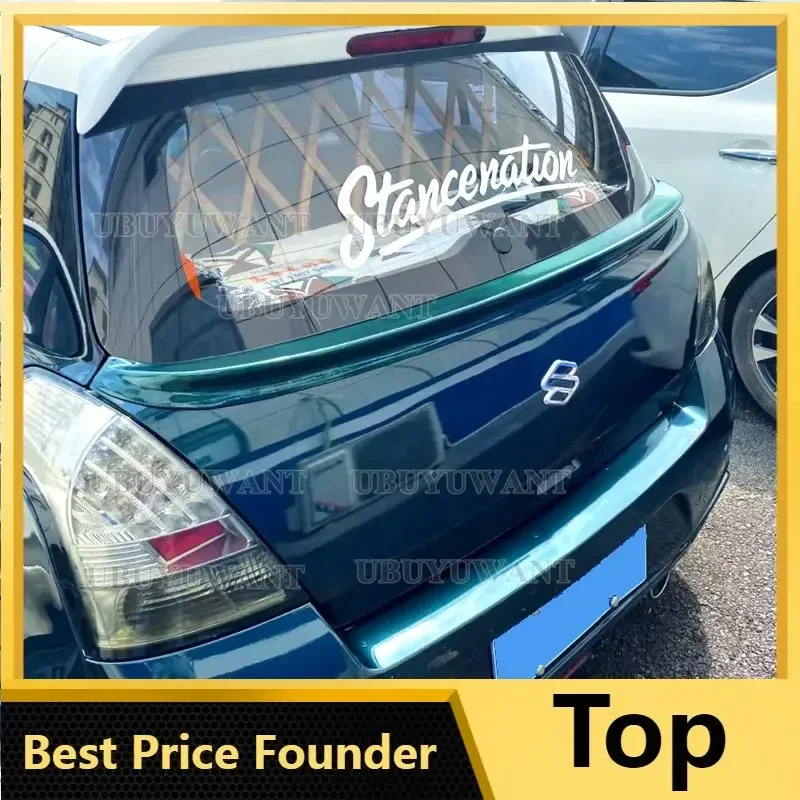 For Suzuki Swift 2005-2012 high quality Carbon Fiber rear boot Wing Spoiler Rear Roof Spoiler Wing Trunk Lip Boot Cover