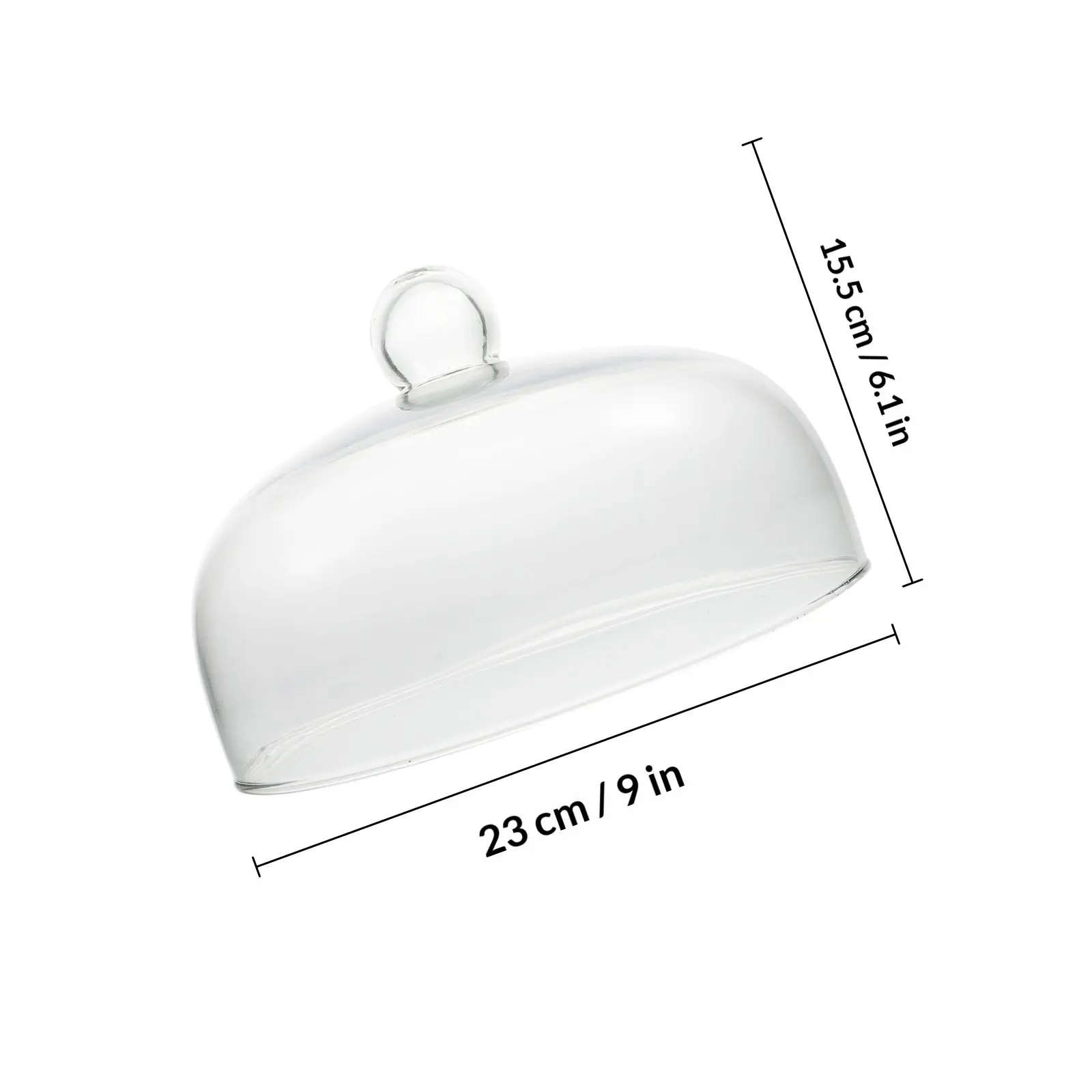 Glass Cake Cover Transparent Dustproof Food Preservation Protector Display Shield Party Banquet Easy Clean Fresh-Keeping Cover