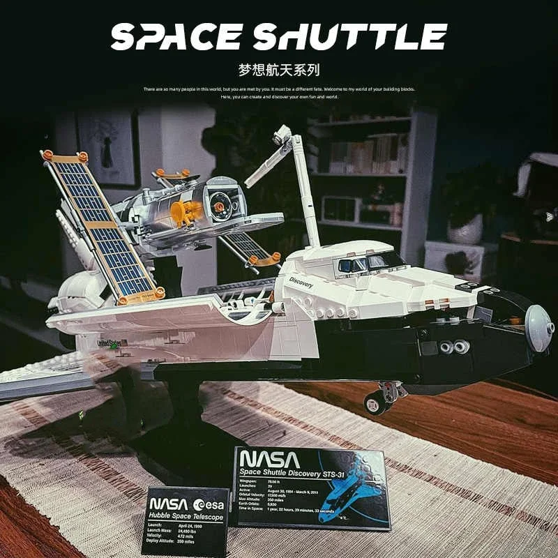 2354PCS Technology Space Shuttle Discovery Hubble Space Telescope Building Blocks Creative Bricks Toys Gift For Kids 14+y