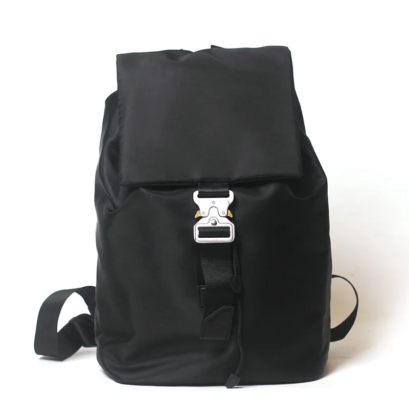 Fashion Street 1017 ALYX 9SM Rugzak Zijrits Zwart Metaallegering Tactische Gesp Flip Mannen Vrouwen Outdoor Zwart Nylon tassen