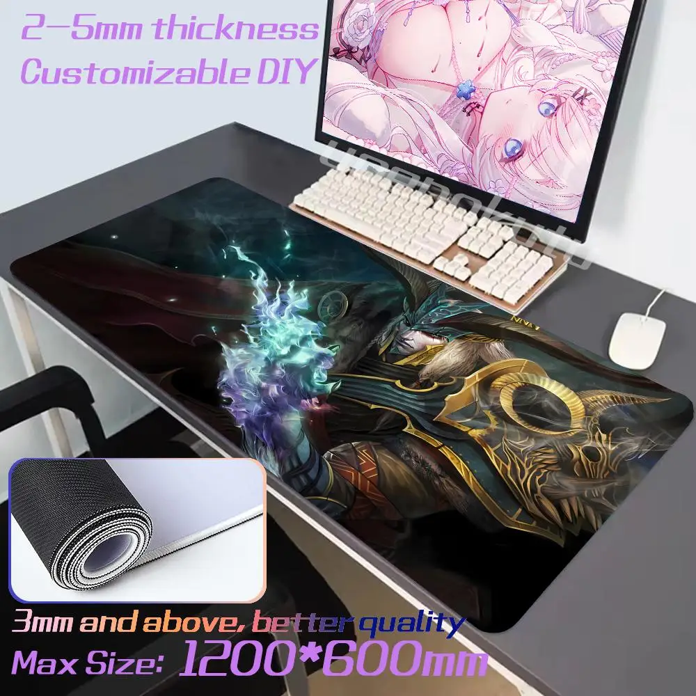 Mouse Pad W_word_warcraftes Pink art Holiday gifts Non-Slip Rubber Desk mats Edge locking Kawaii Valorant Mousemat