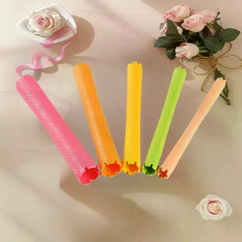 6pcs Heatless Hair Curler No Heat Hair Rollers Soft Curling Rod Pull Core Lazy Curls Flexi Rods Wave Formers Hair Styling Tools