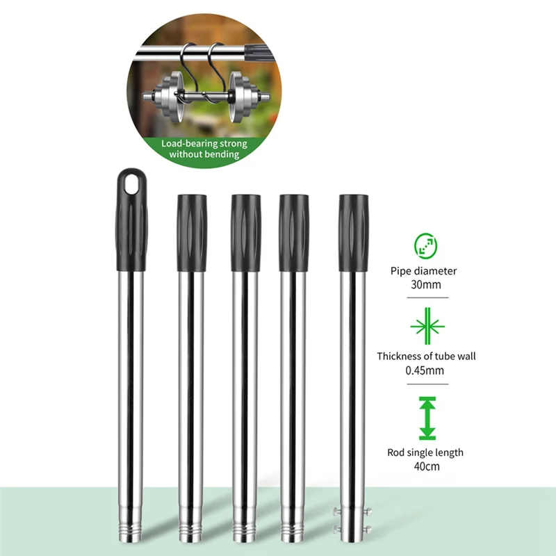 ABKJ-Bow Rake Heavy Duty Garden Rake 17 Steel Tines Metal Head Rake Tool For Loosening Soil Gathering Leaf Leveling Lawn