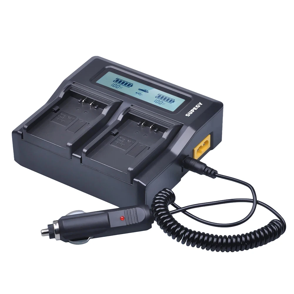 Ultra Quick LCD Dual Battery Charger for Panasonic VW-VBD58 VBD29 VBD58 VBD78 D54S Battery Panasonic AJ-HPX260MC,HPX265MC,PX270
