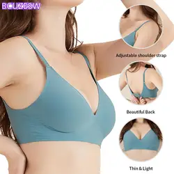 Adjustable Seamless Bras for Woman Wireless Underwear Sleep Removable Padded Bralette One Piece Brassiere No Wire Comfortable