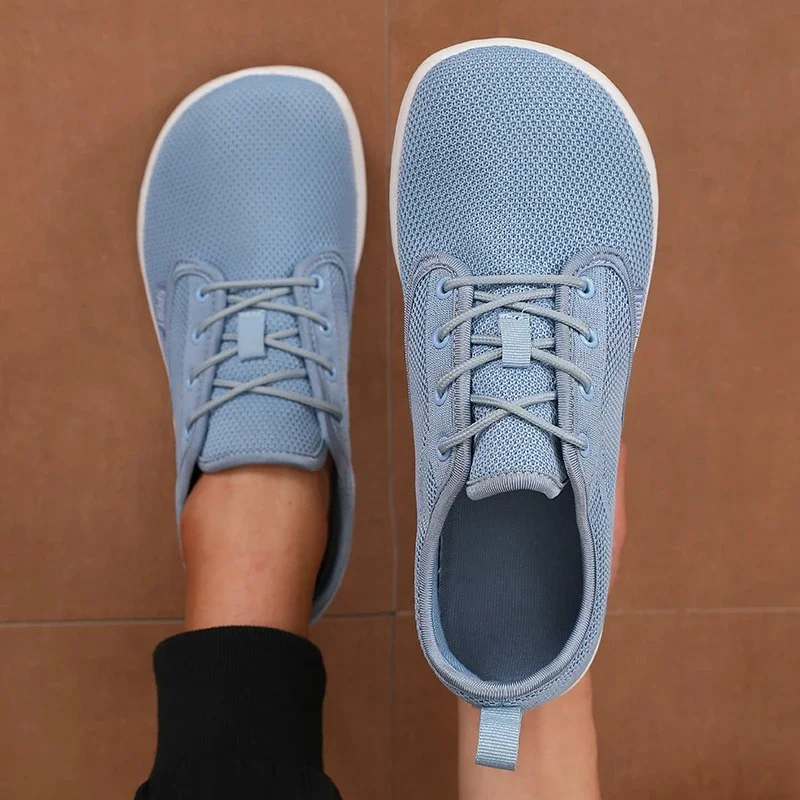 2025 chaussures de course pour hommes d'été pieds nus Fitness maille chaussures de sport femmes fond plat chaussures à pied large course lente marque baskets