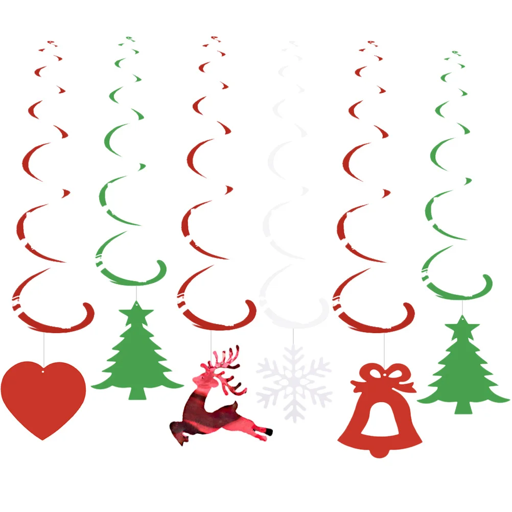 

12Pcs Hanging Swirl Decorations Sequined Dangling Spiral Ceiling Streamers for Christmas Wedding Birthday Party Photo Backdrops