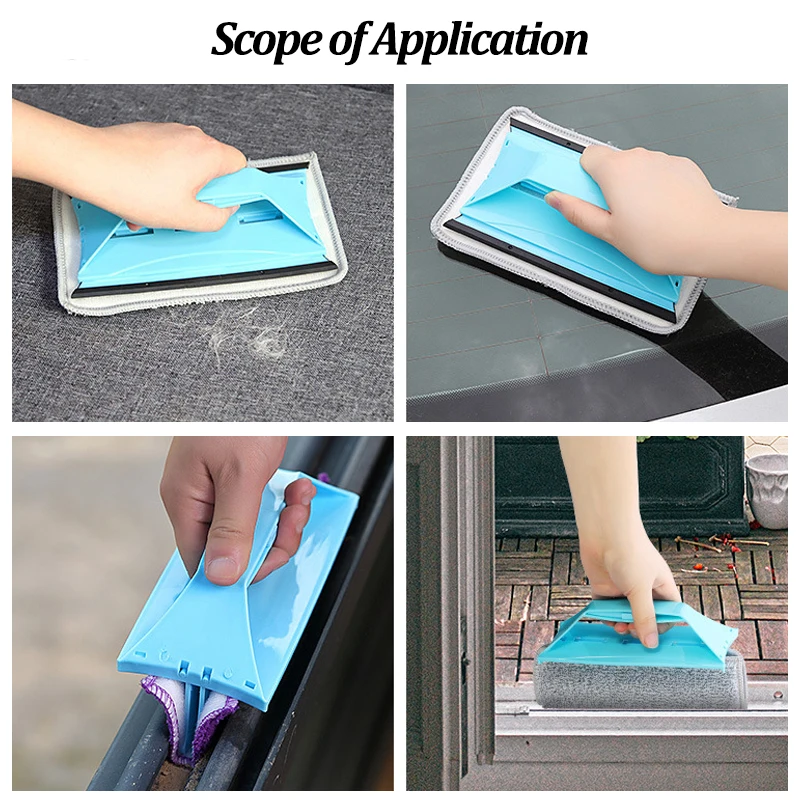 Window Groove Cleaning Brush Foldable Gap Brush Table Dusting Cloth Sliding Door Track Cleaning Tool Household Crevice Cleaner