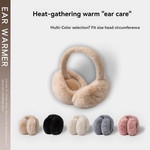 핫 솔리드 컬러 소프트 플러시 이어 워머, 따뜻한 귀마개, 패션 이어 커버, 야외 방한 이어 머프, 접이식 이어 플랩, 겨울