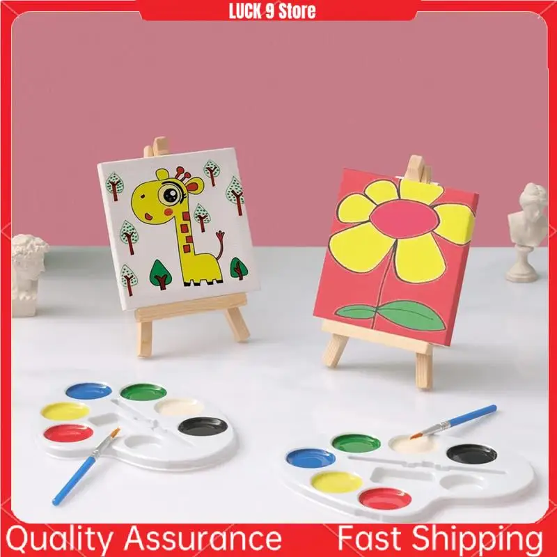 

Mini Canvases With Easel Sets, Small Painting Canvas With Mini Easel 4 X 4 Inch Art Canvases Painting Kit-AB52