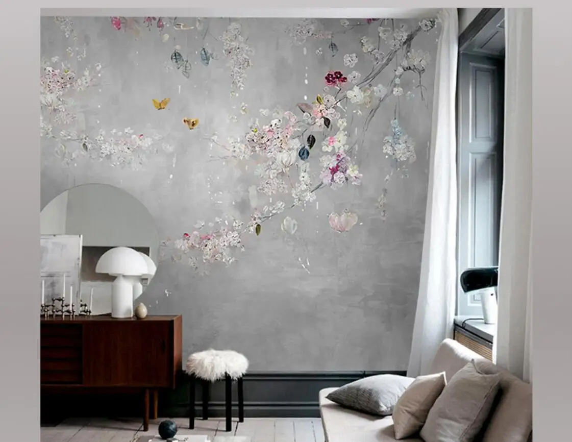 papel pintado de pared Custom 3d Wallpaper Mural American Flower Butterfly Living Room Bedroom Background Wall pintado de pared