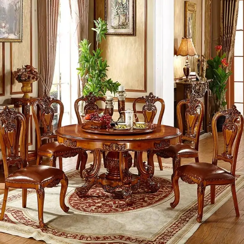 Wood Design Restaurant Tables Decorations Round Lounges Dinette Dining Table Kitchen Console Mesa Alta Con Taburetes Furniture
