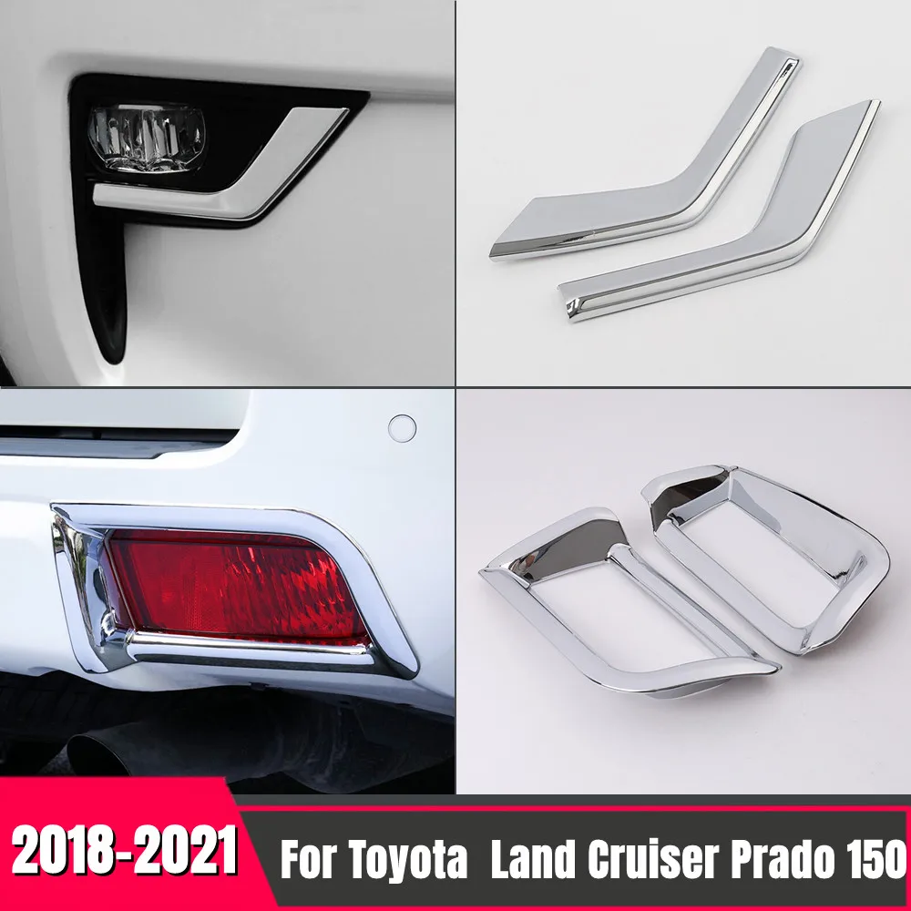 

For Toyota Land Cruiser Prado 150 2018-2020 2021 front rear fog lights frame styling trim cover Car Styling exterior accessories