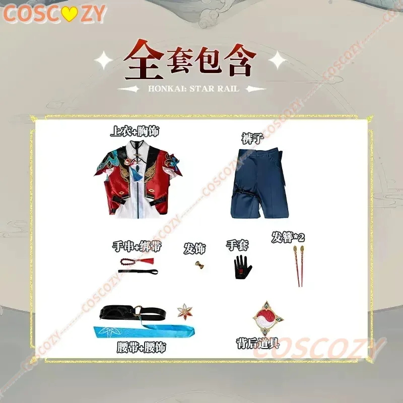 qq681Jiaoqiu Gioco Honkai Star Rail Jiaoqiu Costume Cosplay Coda Parrucca Gioco di ruolo Festa di Carnevale Comic Con Animazione Prop Su