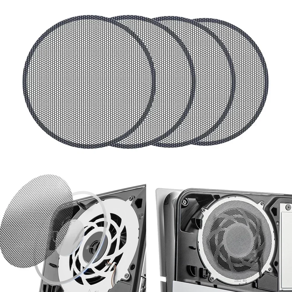 

For PS5 PRO Console Dust Filter Dustproof Mesh Case Cover Easy Clean for ps5 faceplates Ventilator Game Round Dust Filter