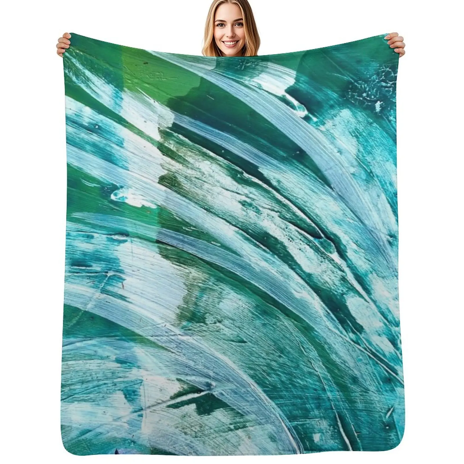 

Waves Throw Blanket Soft Home Decor Blanket for Couch Bedroom