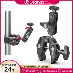 Ulanzi-Super abrazadera de Metal R094 R096 brazo mágico de doble cabeza de bola 1/4 '' 3/8'' agujero de tornillo para montaje de Monitor de cámara micrófono de luz LED