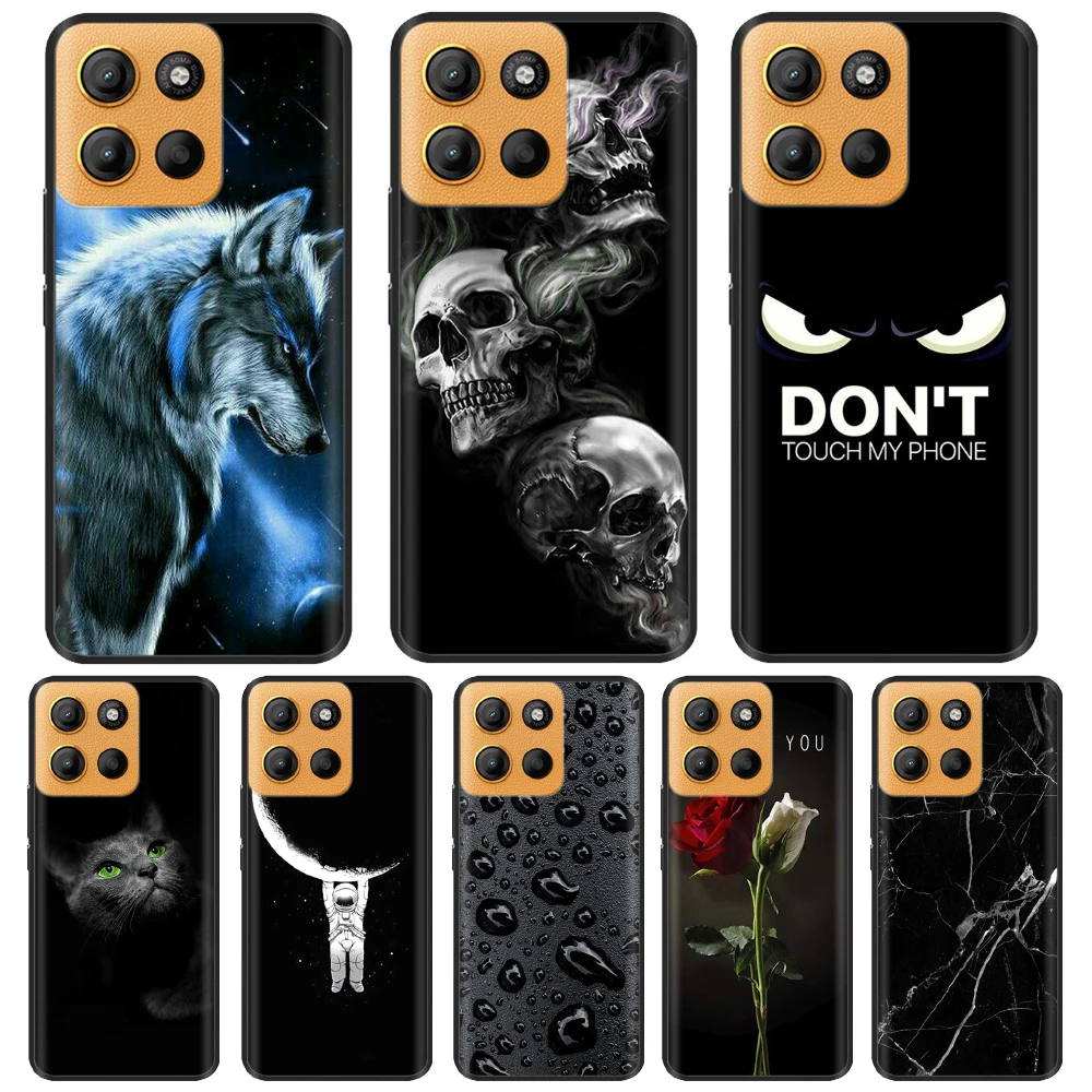 Funda G15 para Motorola Moto G15, Funda negra, fundas de teléfono MOTOG15 Power para Motorola G15 Power G 15, carcasa protectora suave, Funda Coque