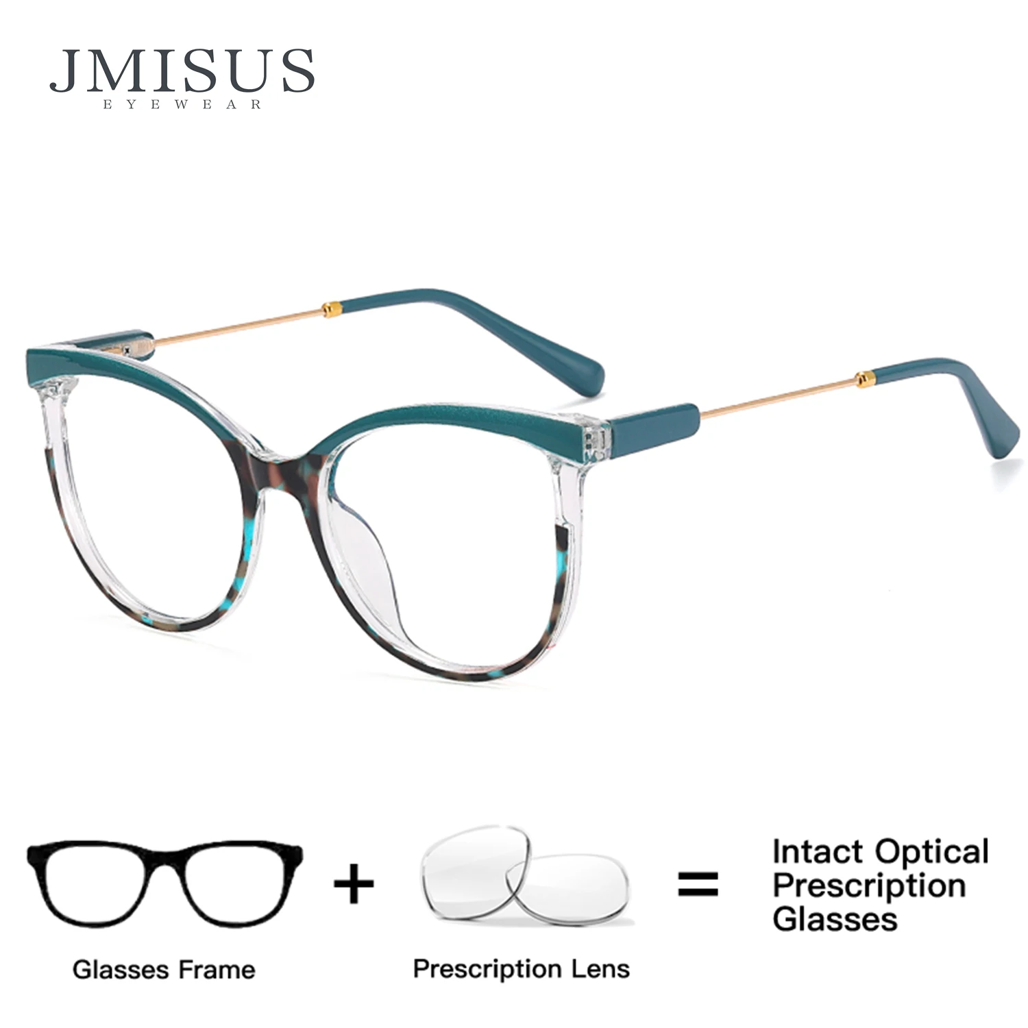 

JMISUS Trendy Round Handmade Acetate Optical Glasses for Woman Square Anti-Blue Ray Photochromic Prescription Sunglasses