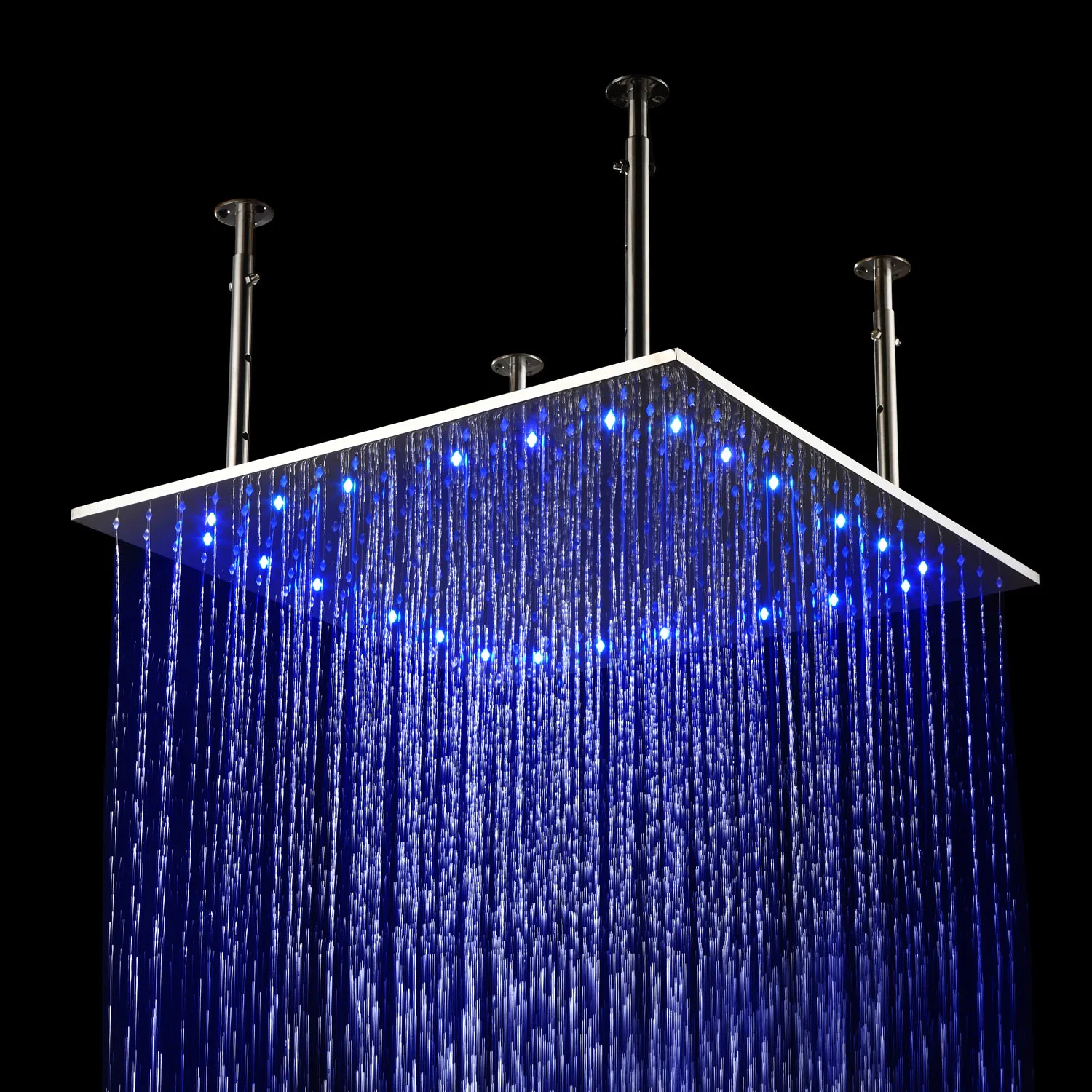 2024 Smart Digital Screen Touch Controller Thermostatic Valve Mixer 24 Inches 600x600mm Shower Head Set Rain Handheld Shower