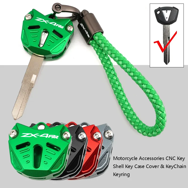 

Новые аксессуары для мотоциклов, чехол для ключей с ЧПУ, чехол для ключей, подходит для KAWASAKI ZX-4R ZX-4RR ZX4R ZX4RR 2023 2024, брелок для ключей