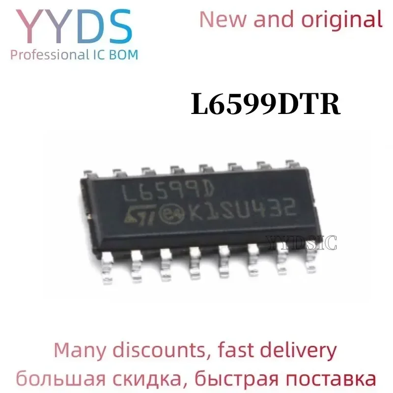 5PCS L6599DTR SOP16 L6599D SOP L6599 SMD SOP-16 novo e original