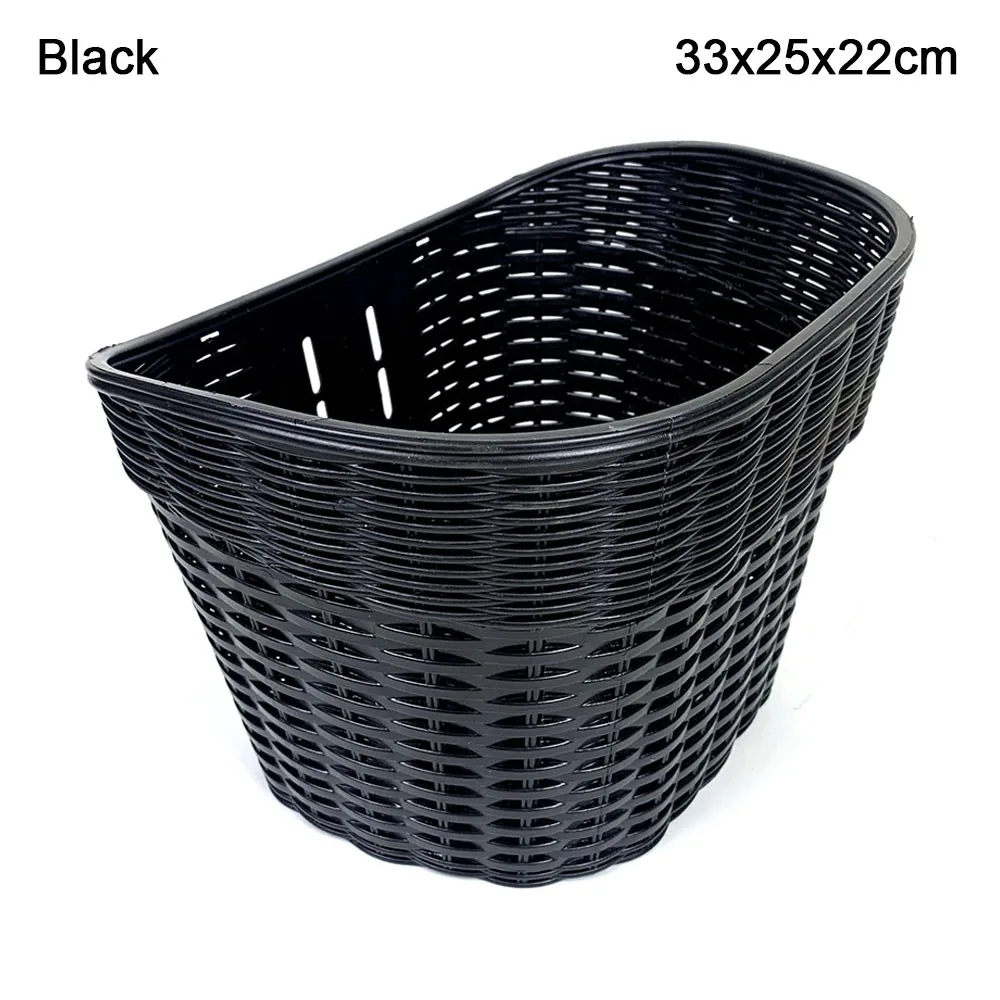 

Plastic Electric Bike Basket 3 Colors Waterproof D-shaped Baskets 2 Styles Rainproof Scooter Front Storage Cycling Accessories