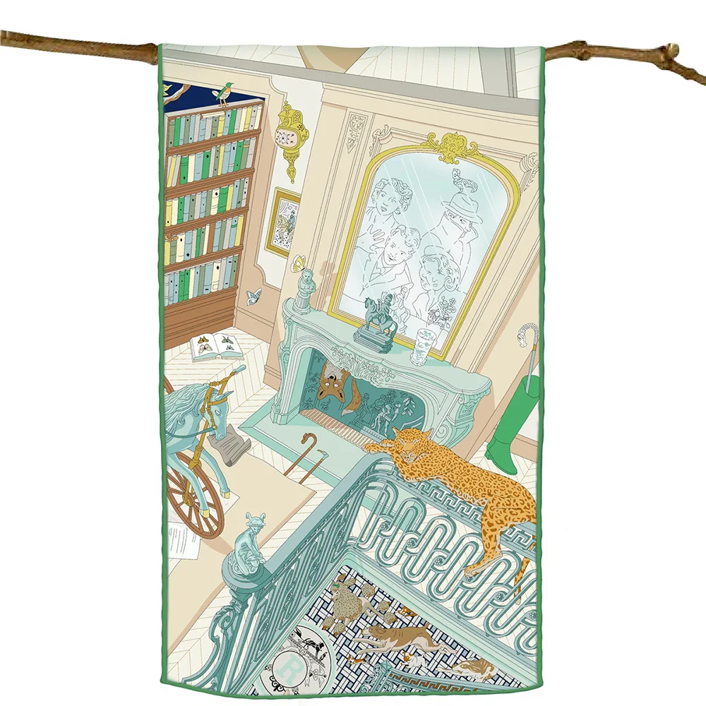 

Long Silk Scarf 150CM 40CM Luxury Designer Scarves Hand-rollerd Edges Shawls Clothing Belt Neck Decoration Mother Christmas Gift