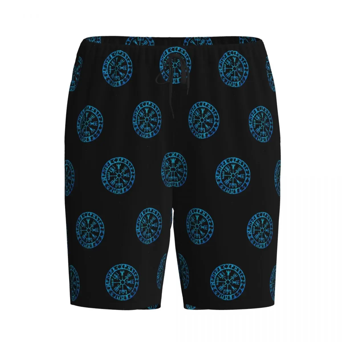

Мужские пижамные штаны с рунами Вегвизира и исландским футарком, компасом, в стиле скандинавской мифологии, викингские шорты, брюки для сна, нижняя часть пижамы