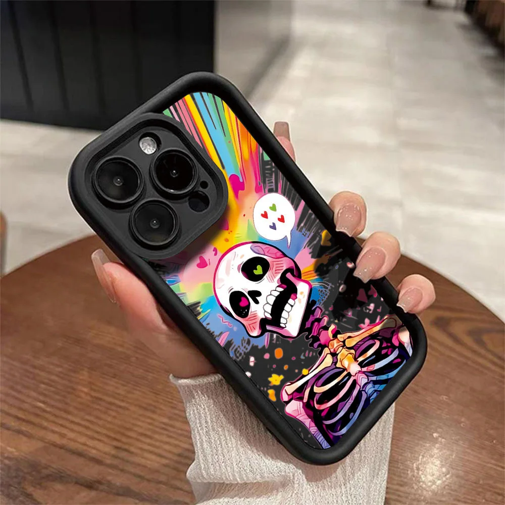 Funda de calavera de Color estilo Pop para Infinix Note 30 Pro Infinix Note 30 Vip Note 12, funda gruesa de silicona suave