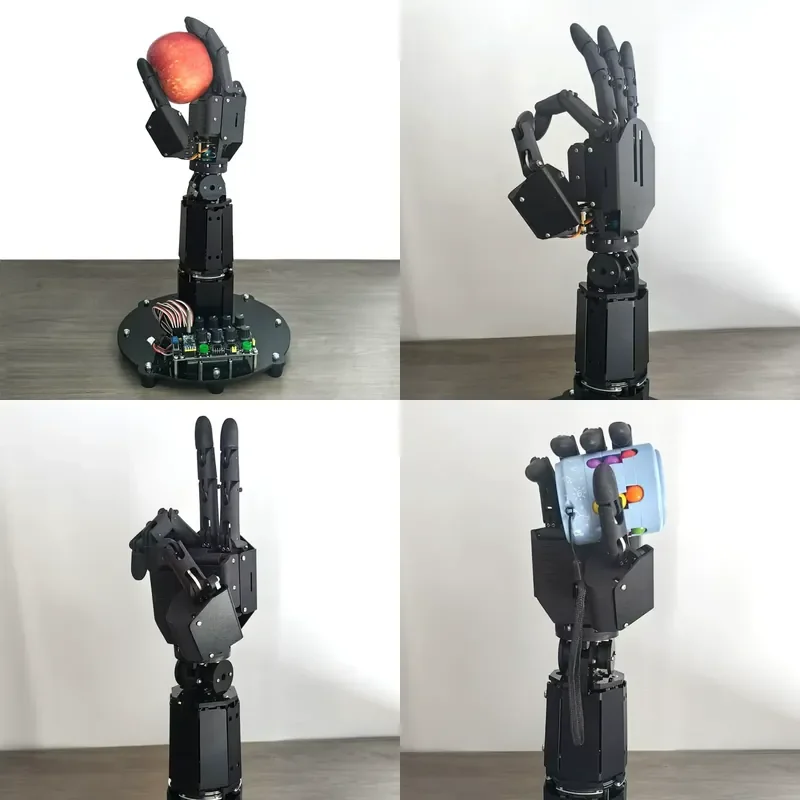 8 DOF Bionic Robotic Arm 6 Servo Flexible 3D Palm Grabable Wearable Synchronous Gloves