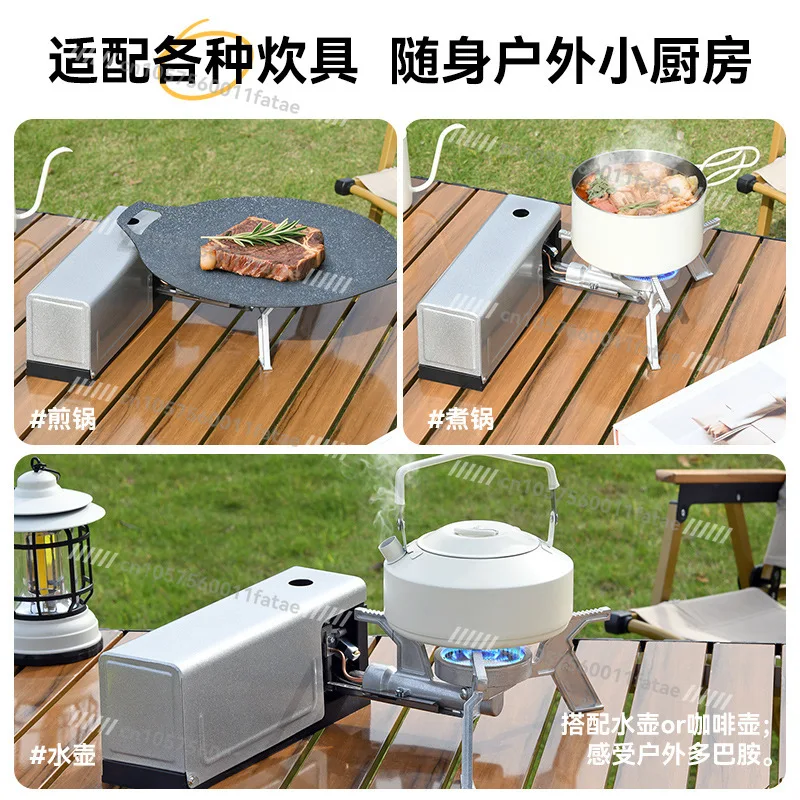في الهواء الطلق كاسيت موقد للطي كاسيت موقد المجال التخييم تجهيزات المطابخ الغاز غلاية مياه الشاي كاس #4