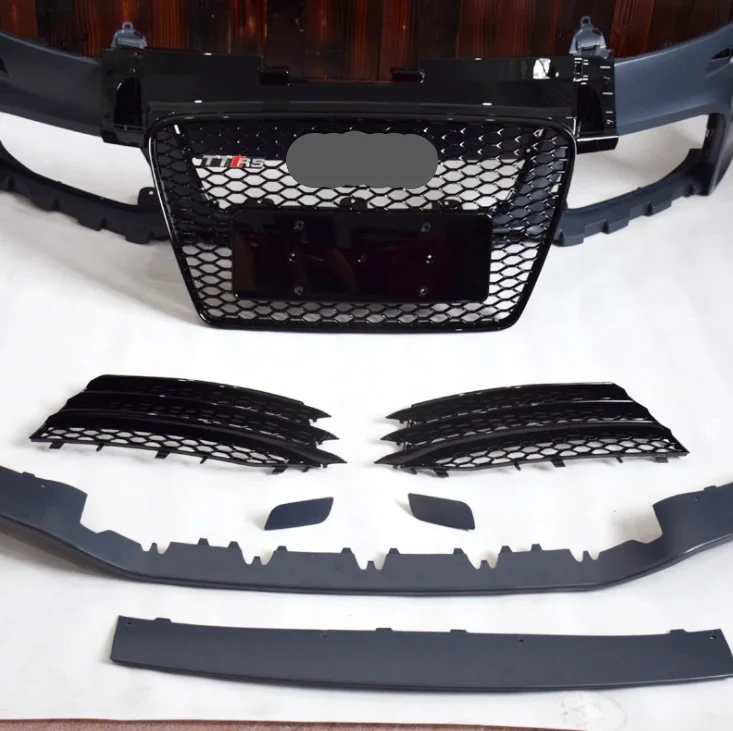 Front Bumper With Grille For Audi TT Upgrade Audi TTRS Style Car Bumper Body Kit 2008-2014