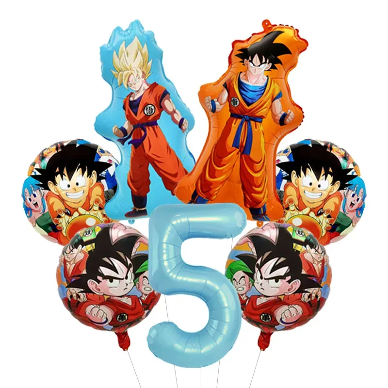 Dragon Ball Z Themen-Bachelor-Party Ballon-Set Vier-Sterne-Folienballon mit Goku-Aufdruck für Anime-Fans Feier – Detail 23